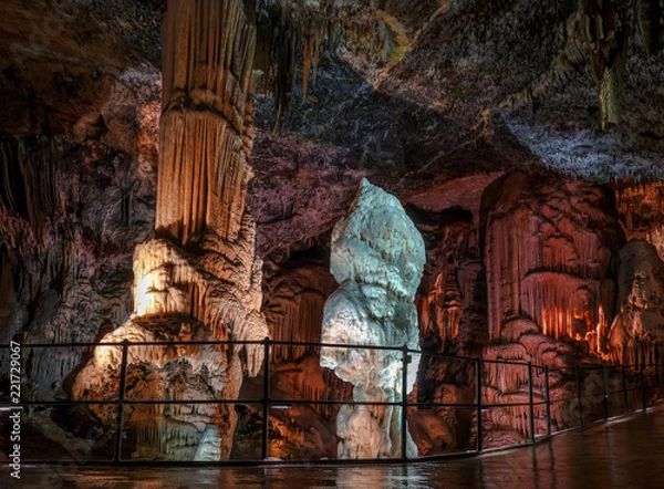 Fototapeta Postojna cave, one of its top tourism sites in Slovenia.