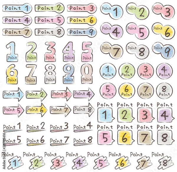 Obraz ポイント　アイコン　手描き風