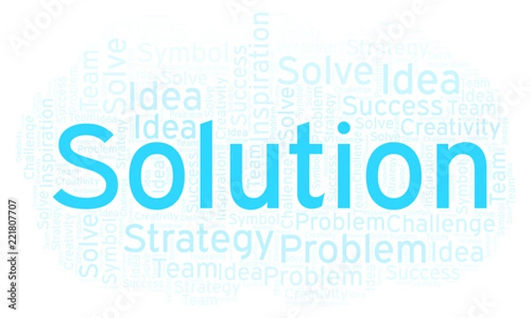Fototapeta Solution word cloud.