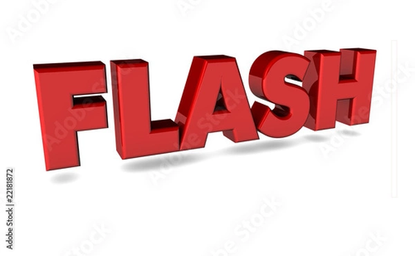 Fototapeta Flash 3d rot