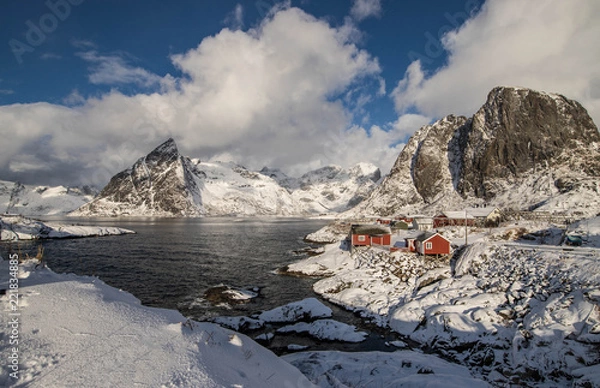 Obraz Village of red houses in Hamnoy