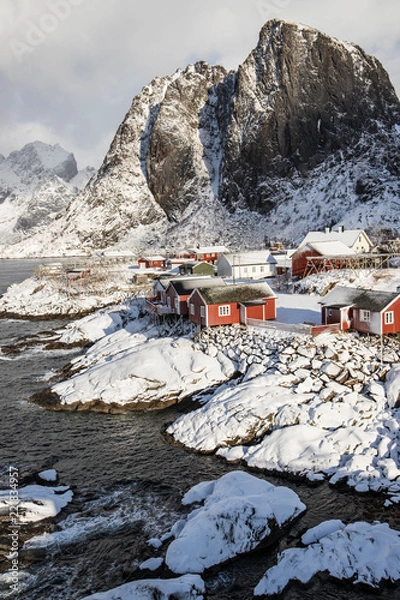 Obraz Village of red houses in Hamnoy