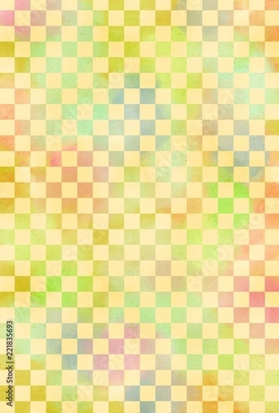 Obraz 水彩市松模様背景