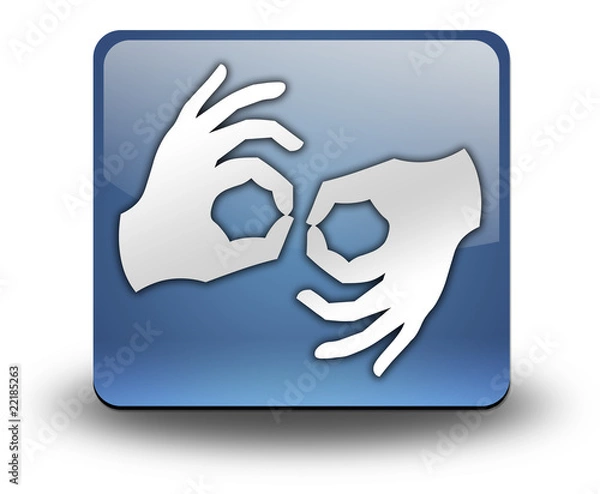 Fototapeta 3D Effect Icon "Sign Language"