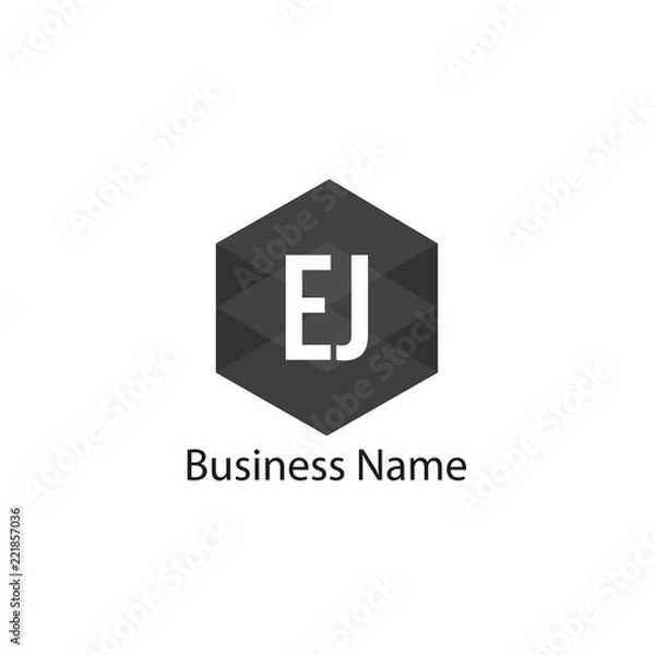 Fototapeta Initial Letter EJ Logo Template Design