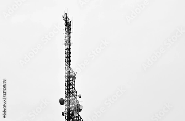 Obraz  telecommunication antenna - closeup