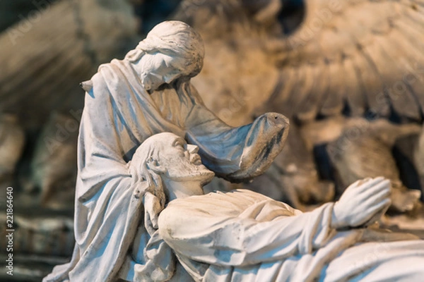 Fototapeta Sculpture dans la Basilique Notre-Dame-de-Fourvière à Lyon