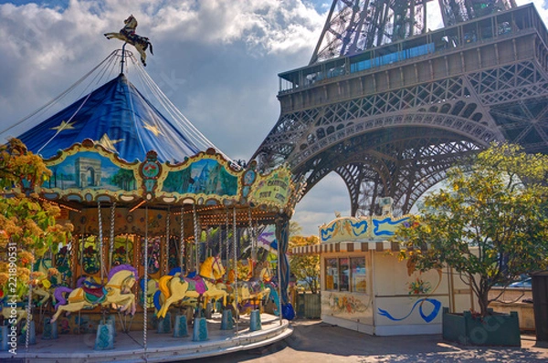 Obraz Eiffel Tower Carousel