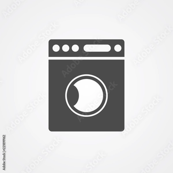 Obraz Washing machine vector icon sign symbol