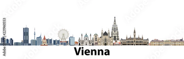 Obraz Panoramę miasta wektor Wiedeń