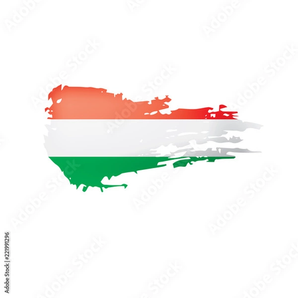 Obraz Hungary flag, vector illustration on a white background