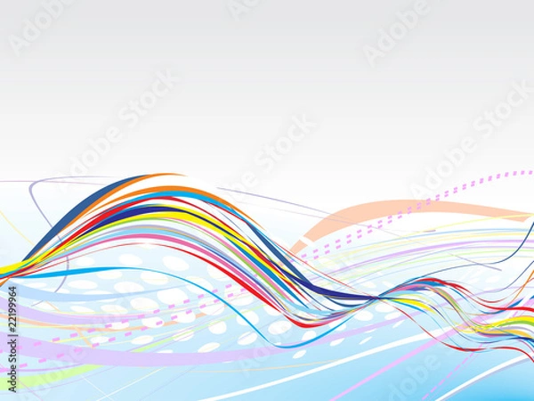 Fototapeta abstract rainbow wave line