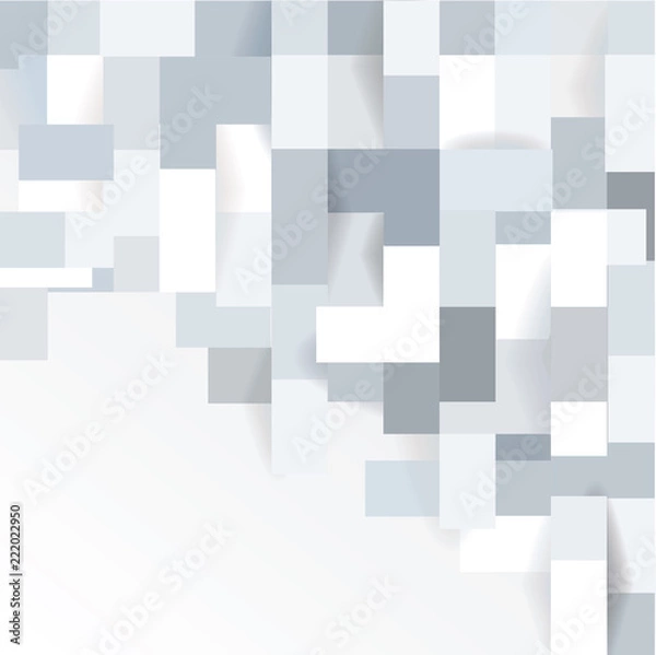 Fototapeta Abstract geometric shape from gray regtangles.