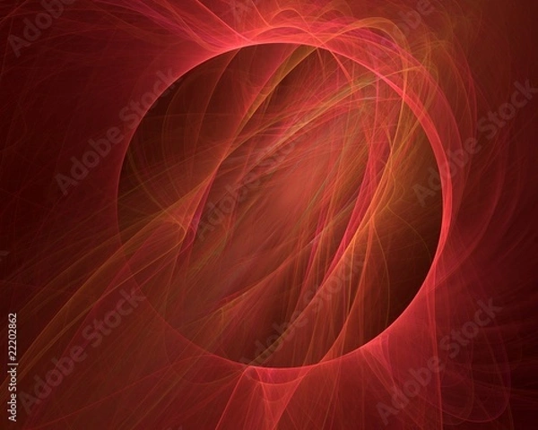 Obraz Fractal abstract background - eclipse with light flares
