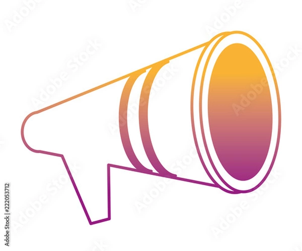 Fototapeta Loudspeaker device isolated rainbow lines