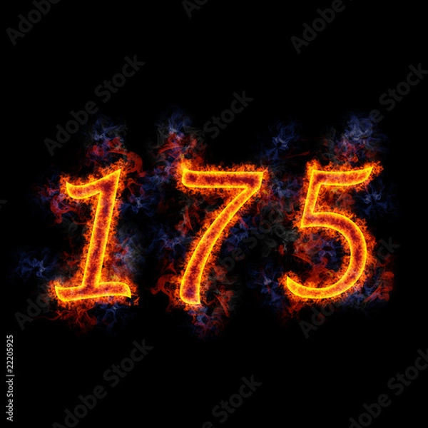 Obraz Fiery text '175'.