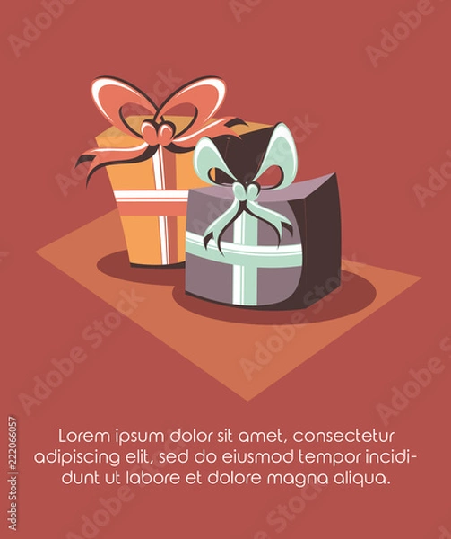 Fototapeta party and gift box design