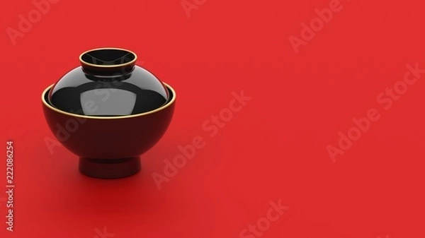 Fototapeta お椀　右コピースペース