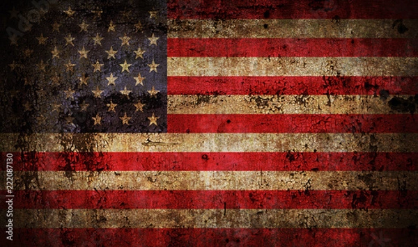 Fototapeta Stara flaga Usa grunge