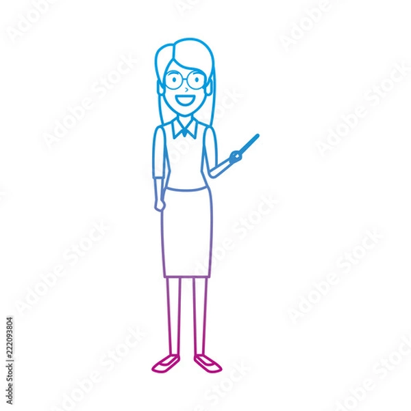 Obraz teacher woman with pointer