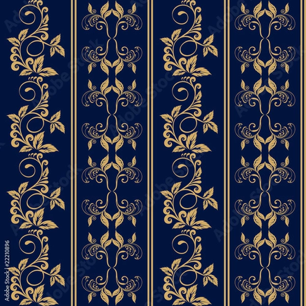 Obraz Seamless floral background. Vector illustration.