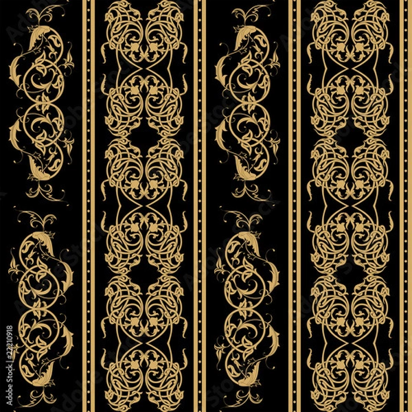 Obraz Seamless floral background. Vector illustration.