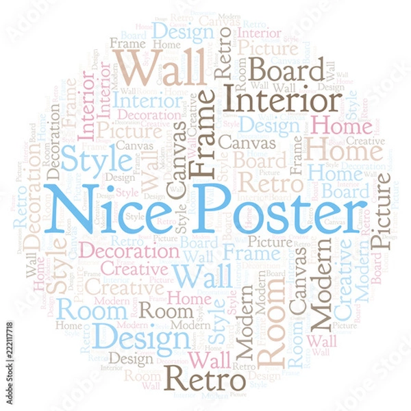 Fototapeta Nice Poster word cloud.