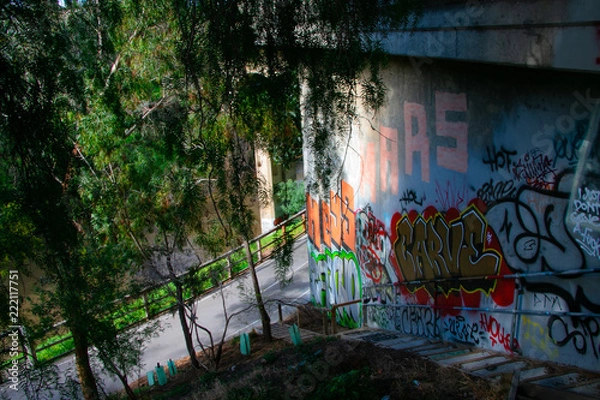 Fototapeta Escalier graffiti