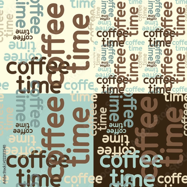 Obraz Coffee time letter pattern