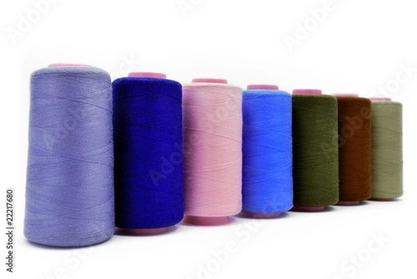 Fototapeta colored threads in a row