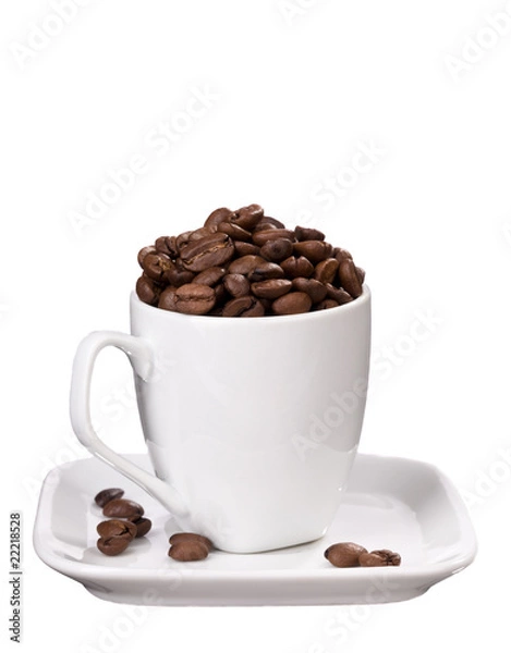 Obraz cup and coffee beans
