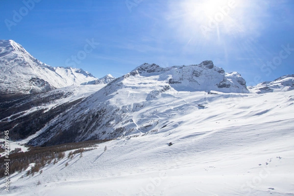 Obraz The mountain range in Saas Fee, Switzerland
