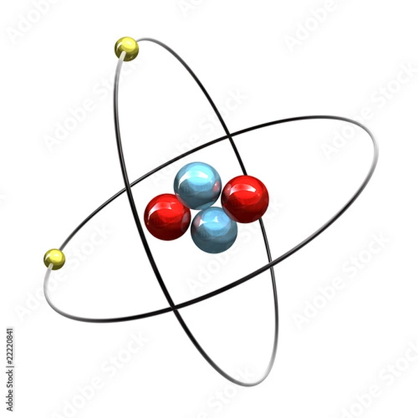 Obraz 3d Helium Atom