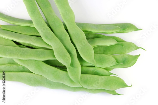 Fototapeta Gemüse - breite grüne Stangenbohnen
