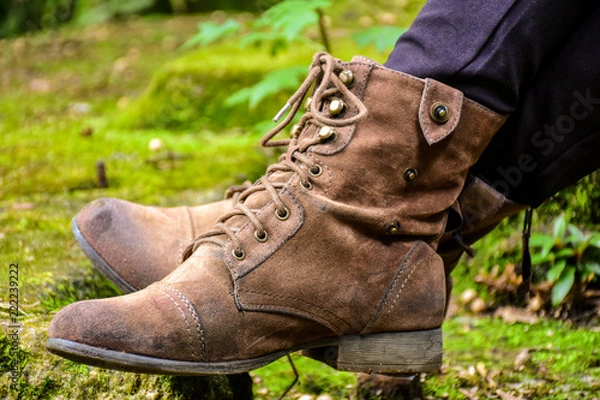 Fototapeta Leather boots