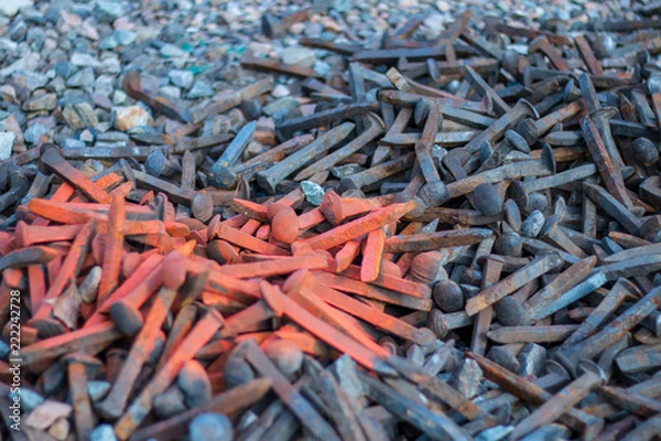 Obraz the rail road spikes