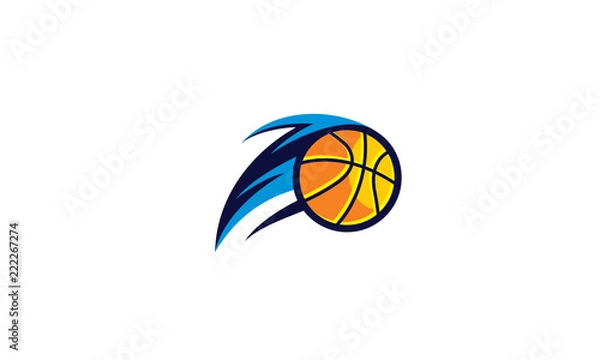 Obraz basketball swoosh logo icon vector
