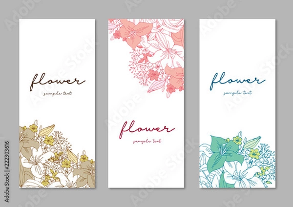 Fototapeta ユリのバナーセット