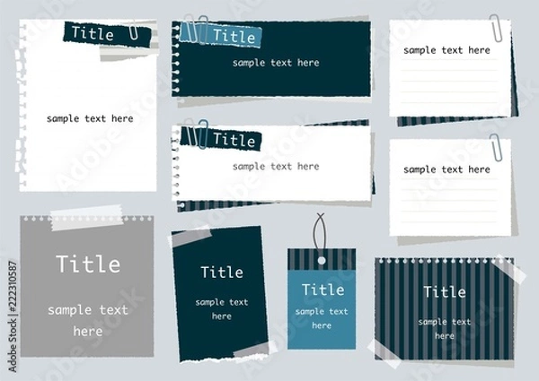 Obraz レトロなメモ帳セット