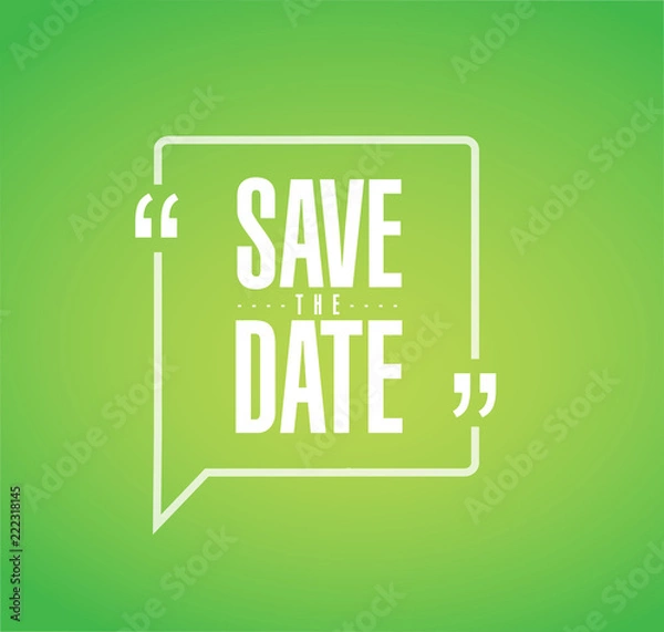 Fototapeta save the date Modern stamp message design