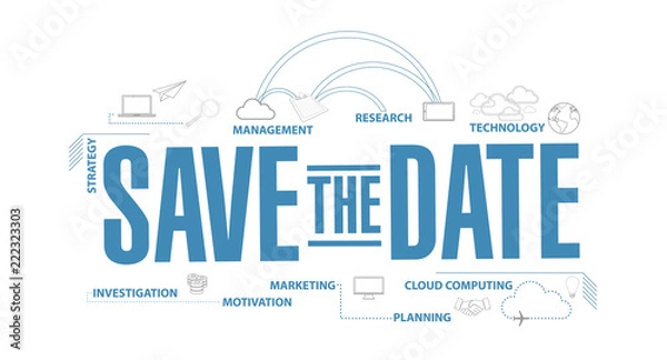 Fototapeta Save the date diagram plan concept