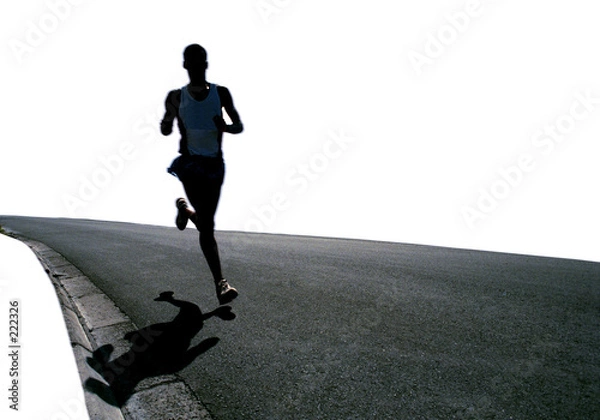 Obraz coureur sur route