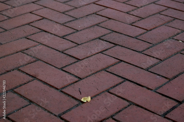 Obraz Cobble stone pavement surface pattern in red tone.