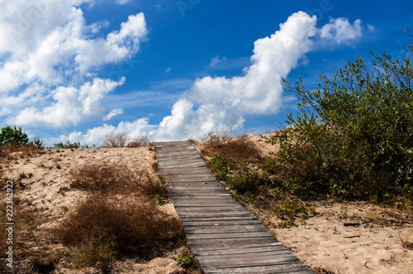 Fototapeta Wooden  Pathway to the beach
