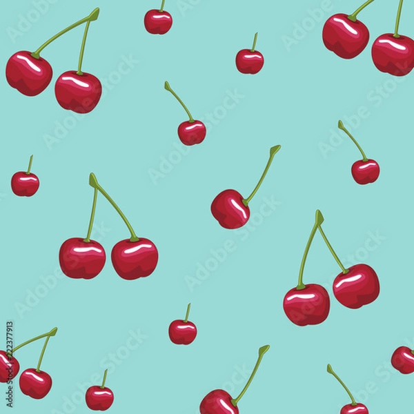 Obraz Cherries pattern background