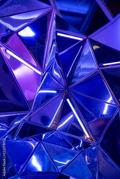 Obraz Blue Geometric Background Pattern