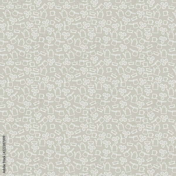 Fototapeta Coffee vector seamless pattern background