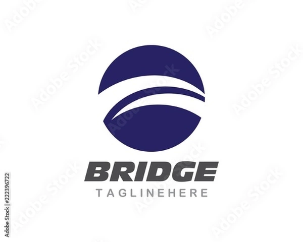 Fototapeta Bridge Logo Template