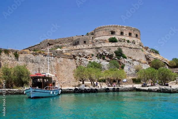 Obraz Spinalonga - port i twierdza