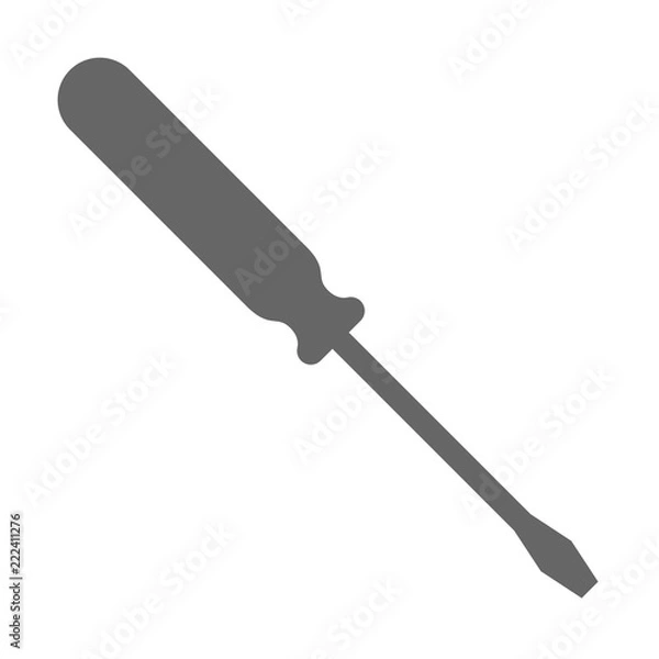 Fototapeta Screwdriver silhouette. Vector.
